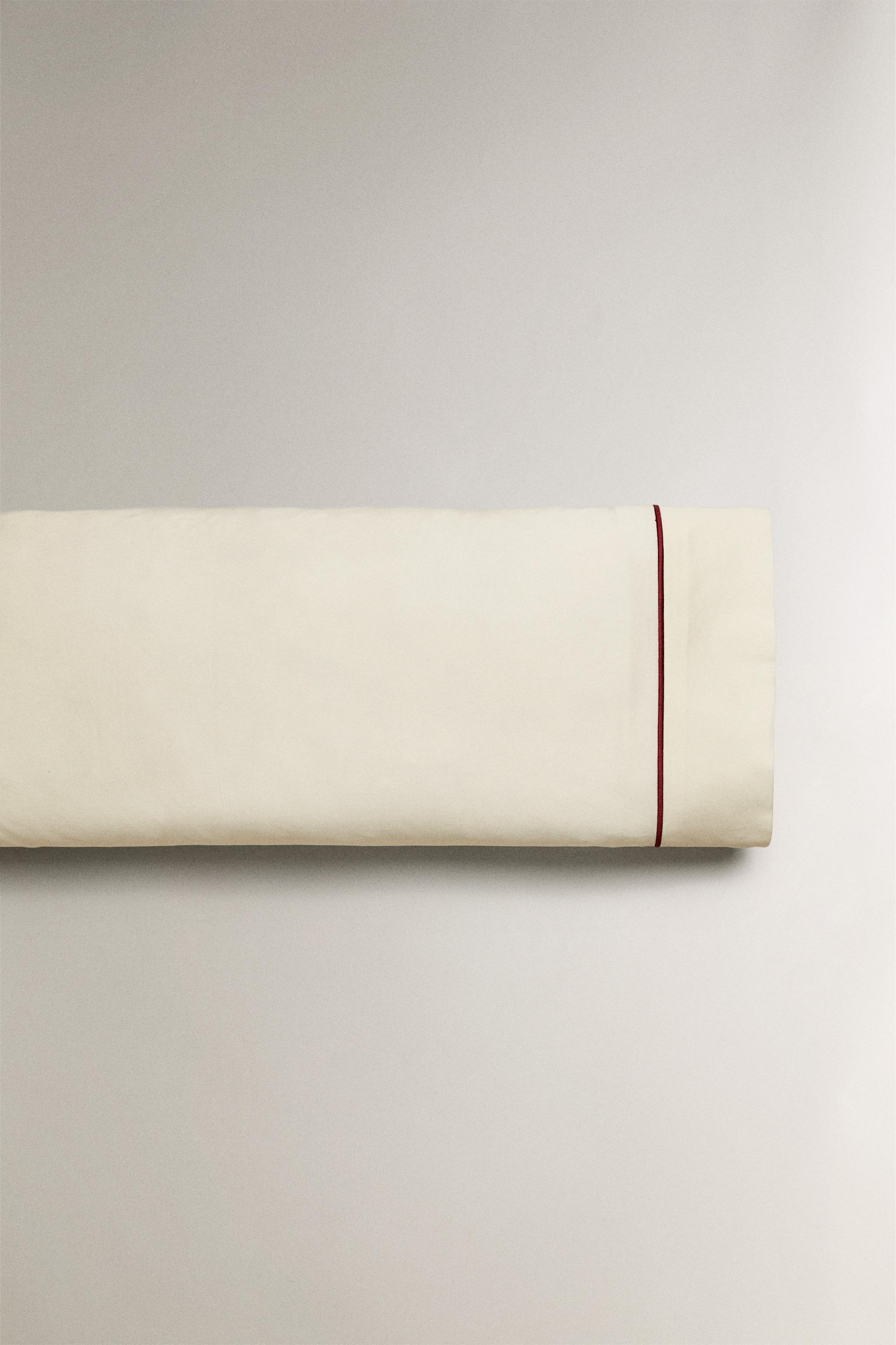 SATEEN PILLOWCASE WITH TRIM